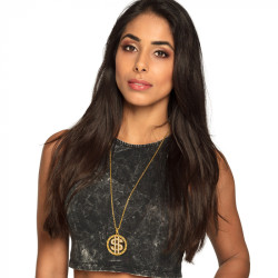 Zlatý dolárový náhrdelník